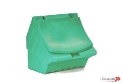 Green170ltr road salt grit bin direct from manufacturer