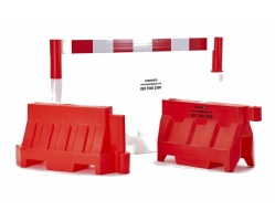 Temporary plastic road barriers and traffic separators for sale direct from factory