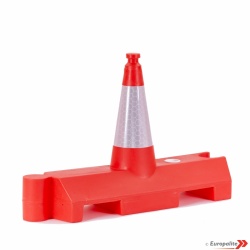 Road Cone Kerbcone System  - Red Cone and Kerb Section with D2 Sleeve