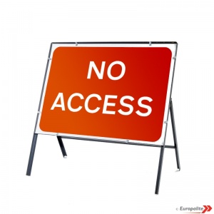 No Access - Metal Road Sign Face With Frame & Clips