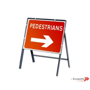 Pedestrian Right - Metal Framed UK Temporary Road Sign