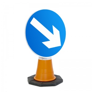 Cone Sign Road Signs - 750mm x 750mm