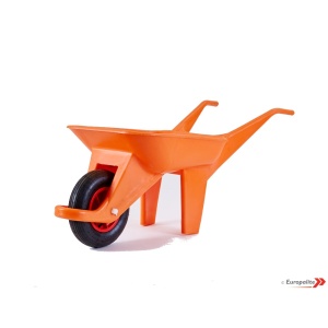 Plastic Wheelbarrow With Pneumatic Tyre - Orange buy direct from UK manufacturer