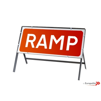 Ramp - Metal Road Sign Face With Frame & Clips