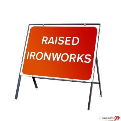Raised Ironworks - Metal Road Sign Face With Frame & Clips