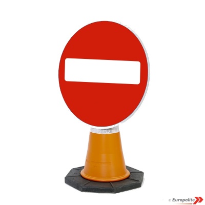 No Entry Road Sign: Cone Sign