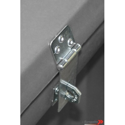 Lockable Grit Bin - Grey 7cu.ft (200ltr) hasp detail
